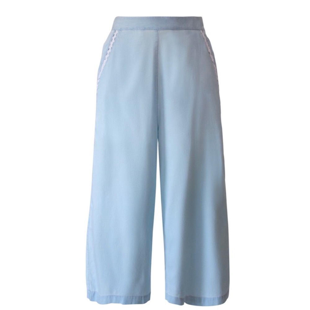 Bcbg Cotton wide leg culotte pants